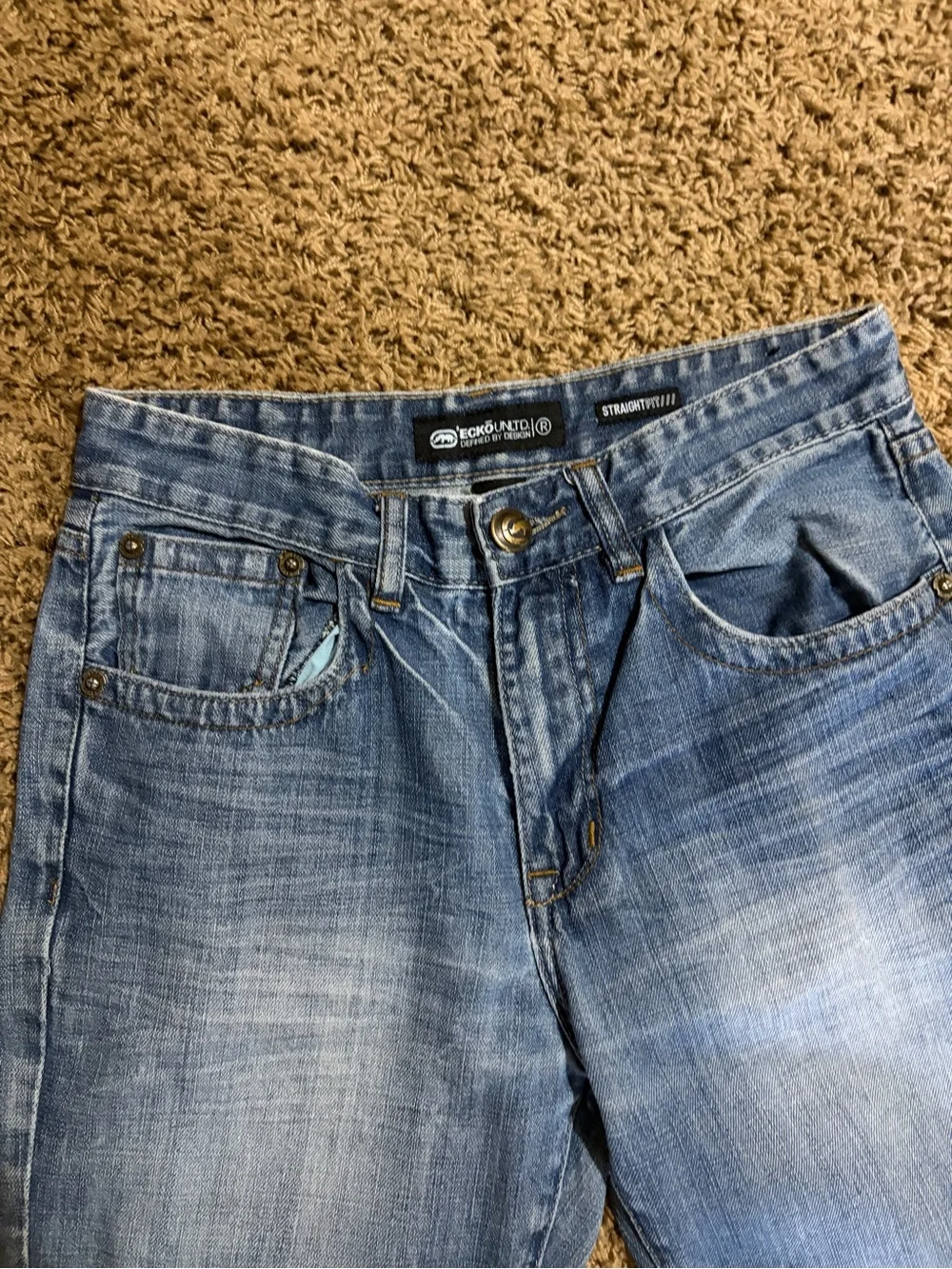 ECKO Unlimited men’s Blue Denim Jeans - Classic Straight Fit